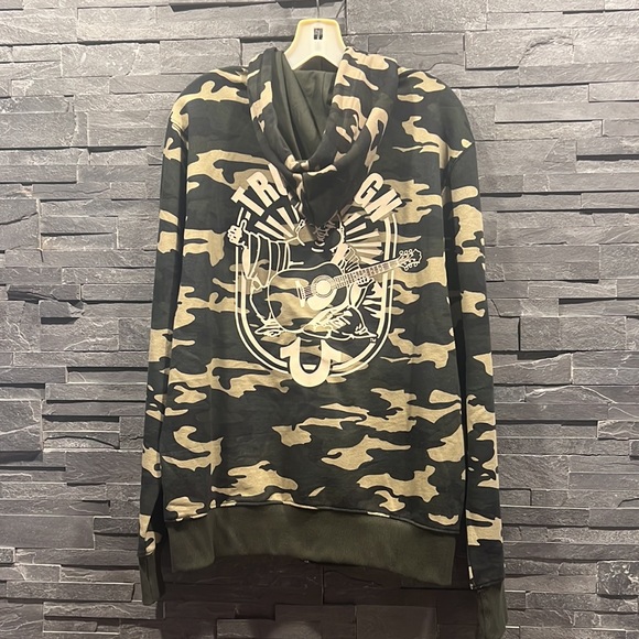 True Religion Cotton Blend Jersey w/Fleece Finish on Inside Full Zip Hoodie - Picture 9 of 10